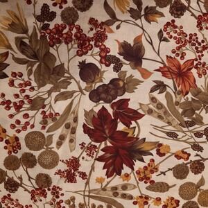 Moda Quilt Fabric Harvest Time Seed Pods Leaves Berries on Cream Cotton 1 Yard
